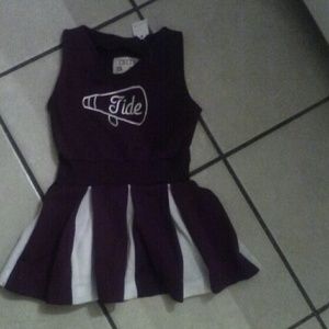 "Tide" cheerleader dress size 4t maroon and white
